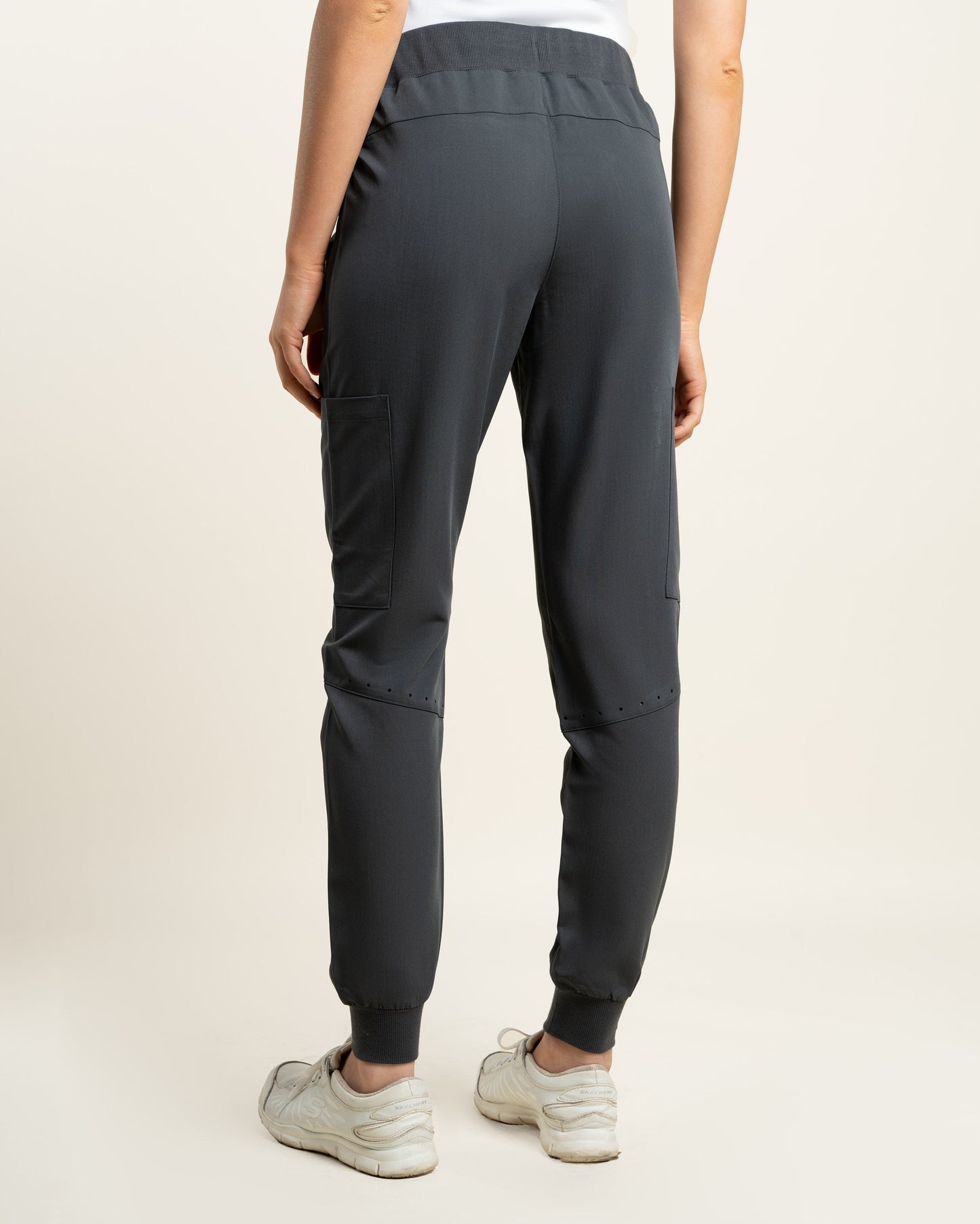 PANTALON MUJER DYNAMIC GRIS - PUÑO RIB