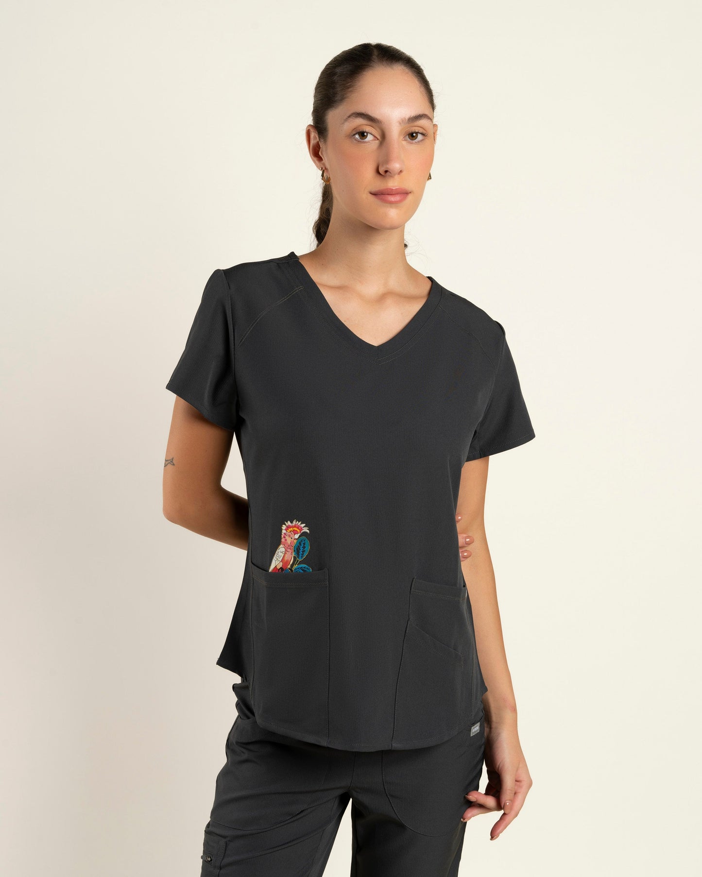 TOP MUJER WONDER JUNGLE GRIS