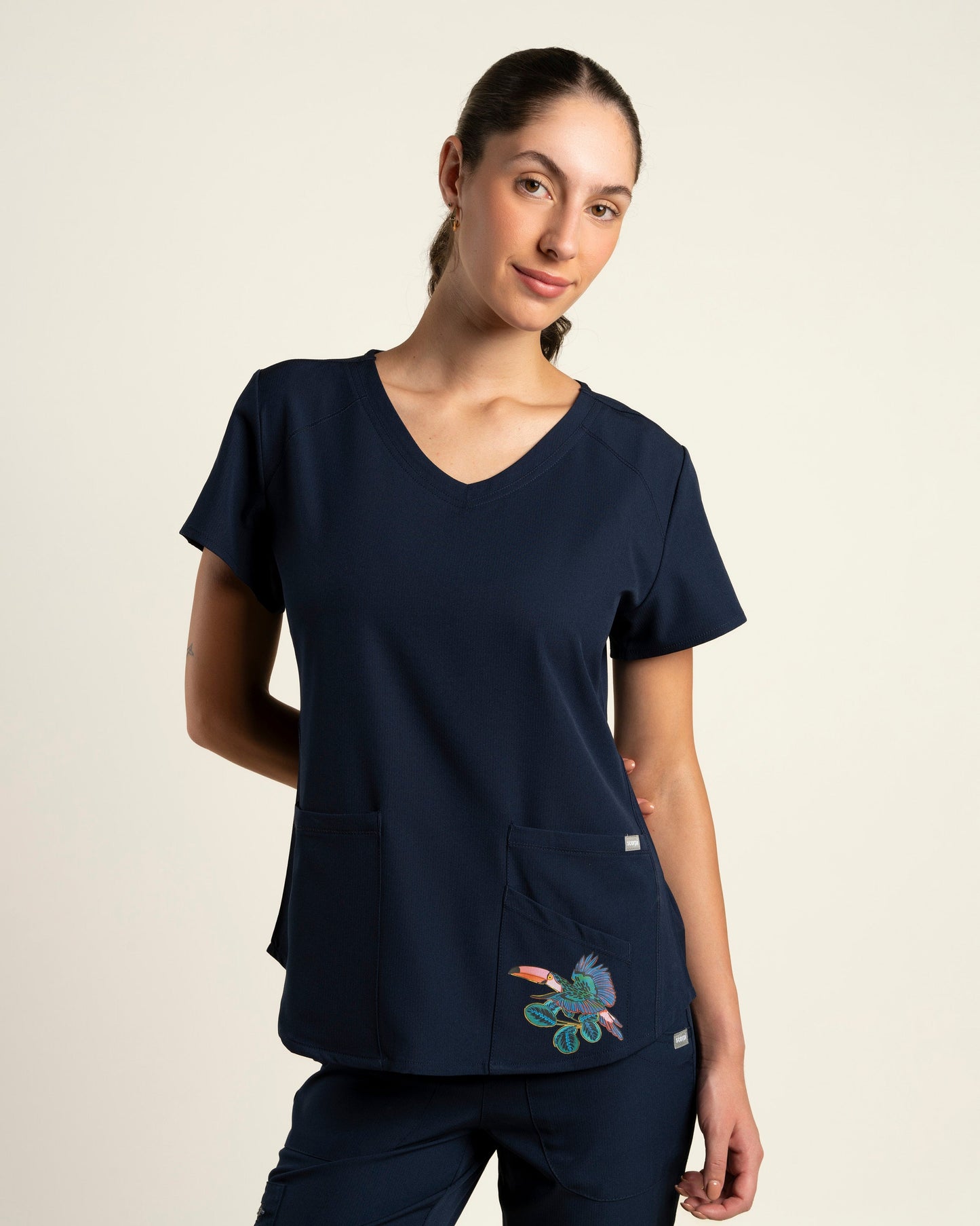 TOP MUJER WONDER JUNGLE MARINO