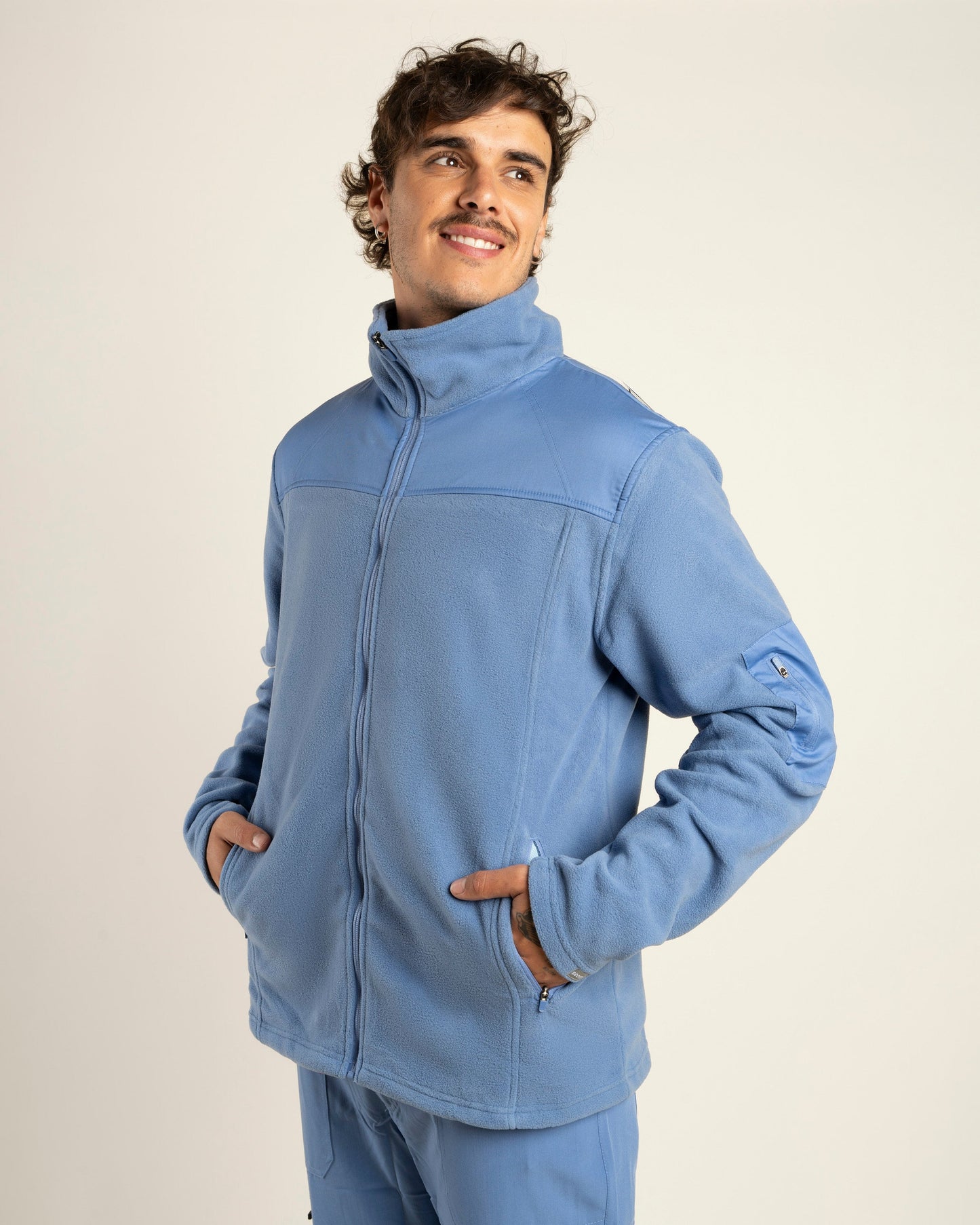 POLAR MICROFLEECE HOMBRE CELESTE