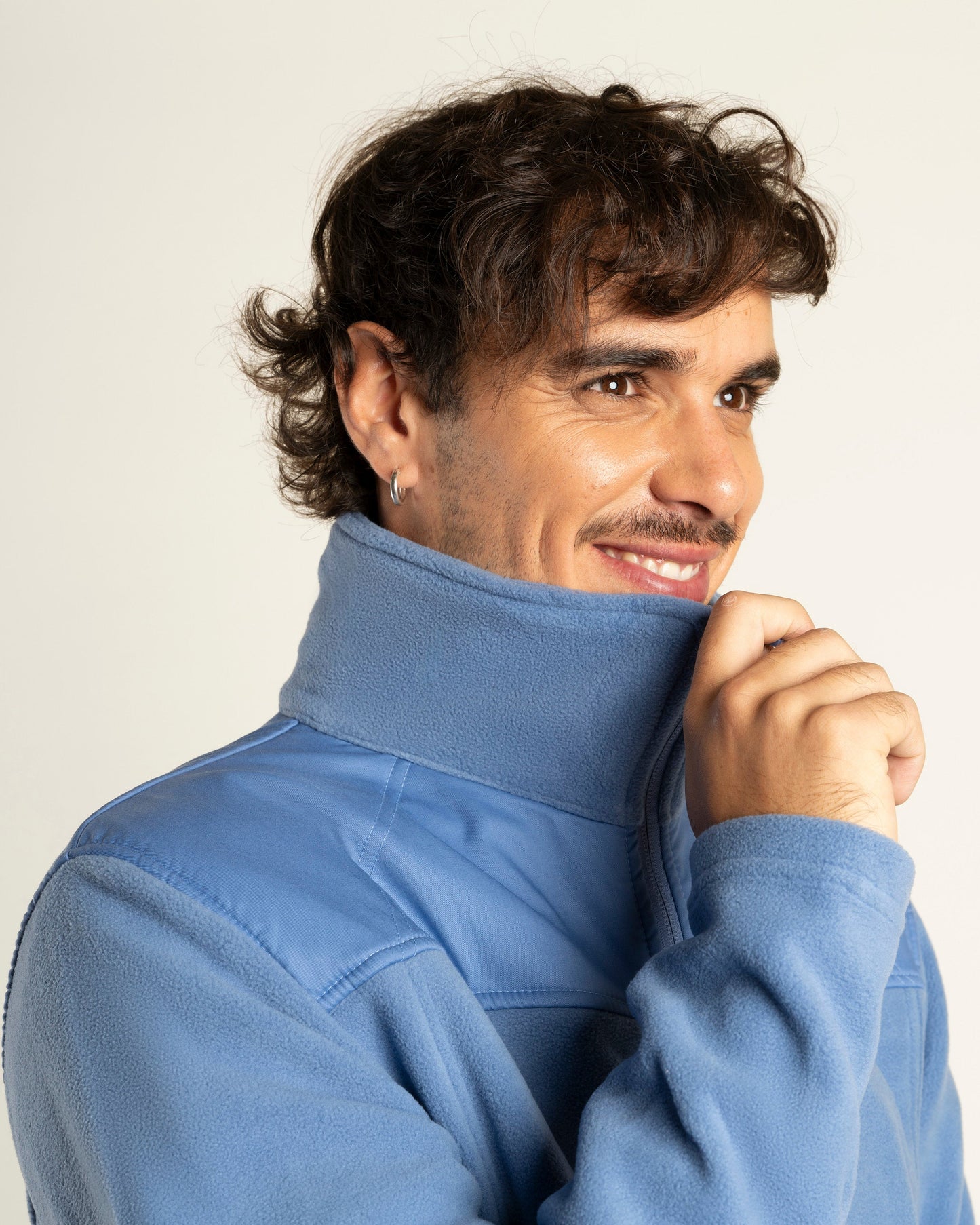 POLAR MICROFLEECE HOMBRE CELESTE