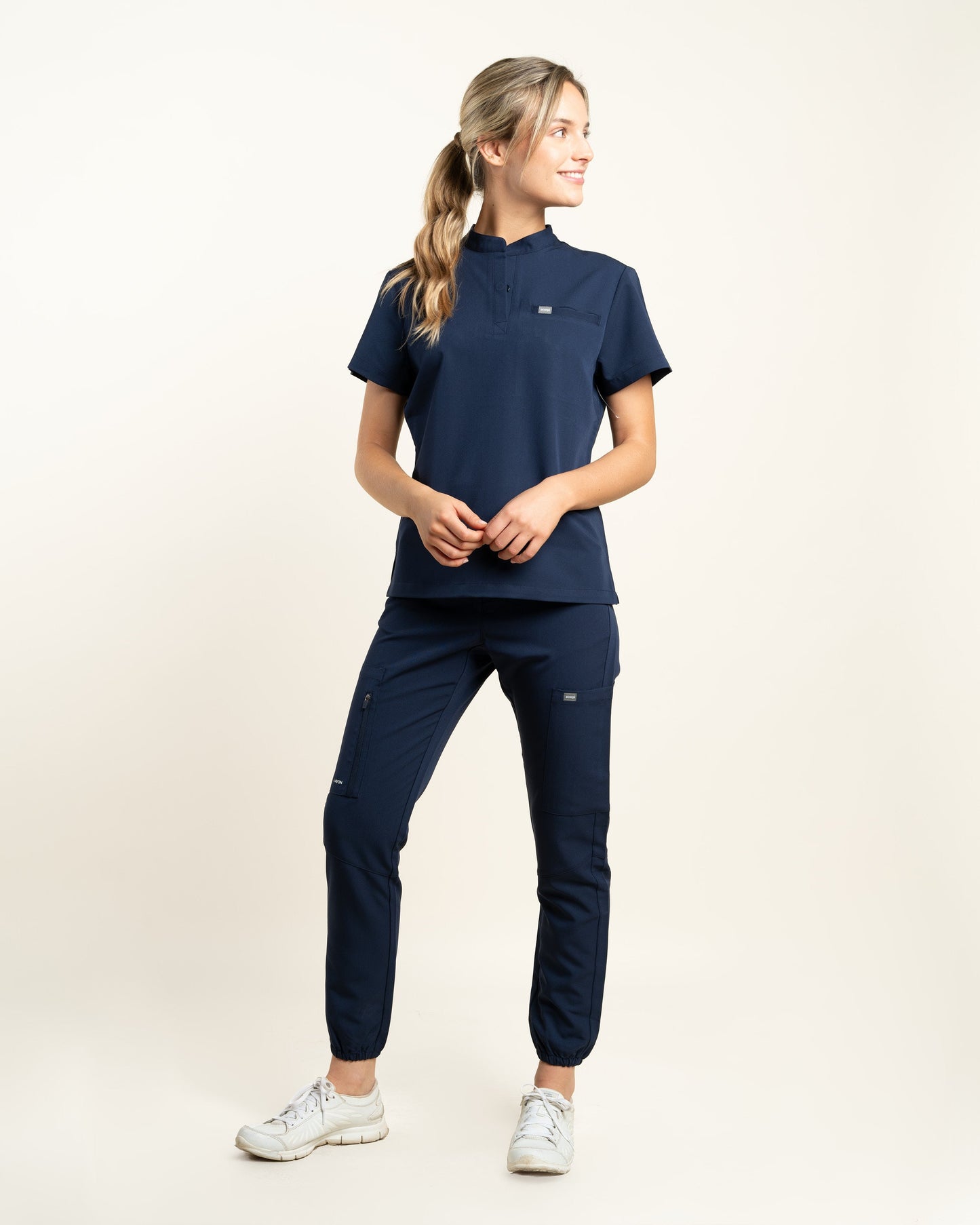 PANTALON MUJER DYNAMIC MARINO - PUÑO RIB