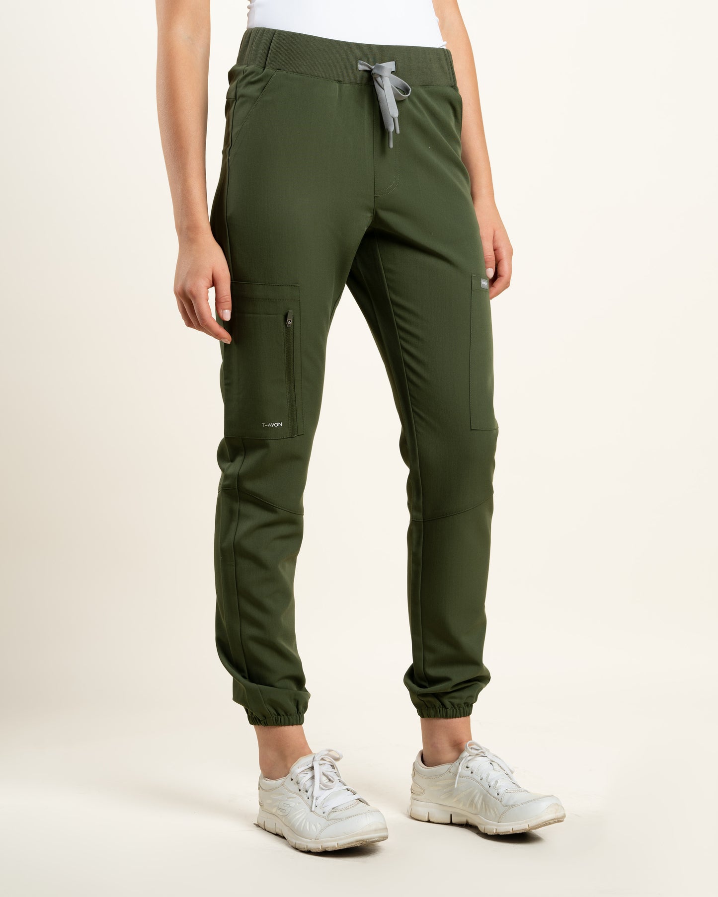 PANTALON MUJER DYNAMIC MILITARY - PUÑO RIB