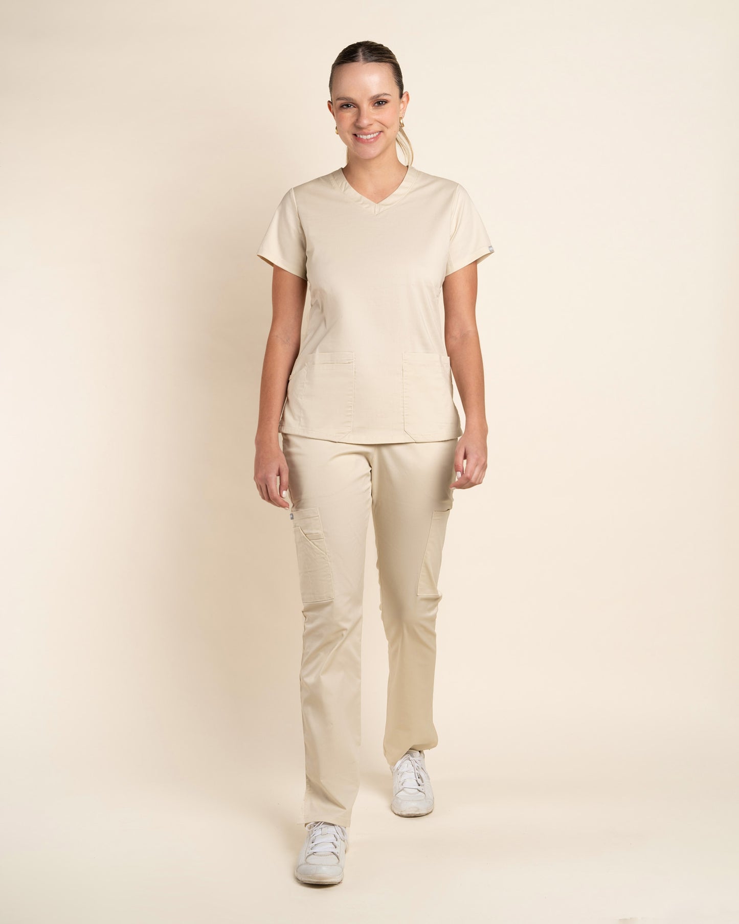 TOP MUJER WORK BEIGE
