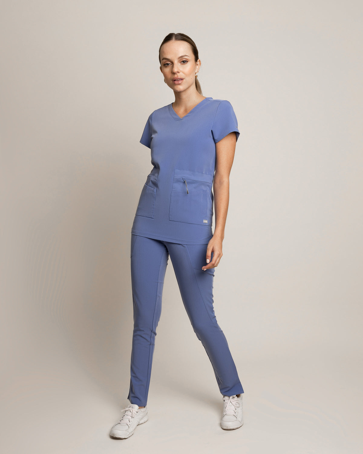 TOP MUJER ADVANCE CELESTE