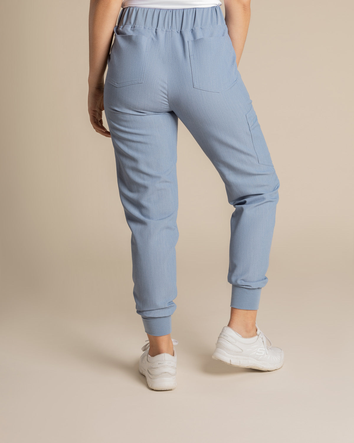 PANTALÓN JOGGER MUJER MELANGE SKY BLUE