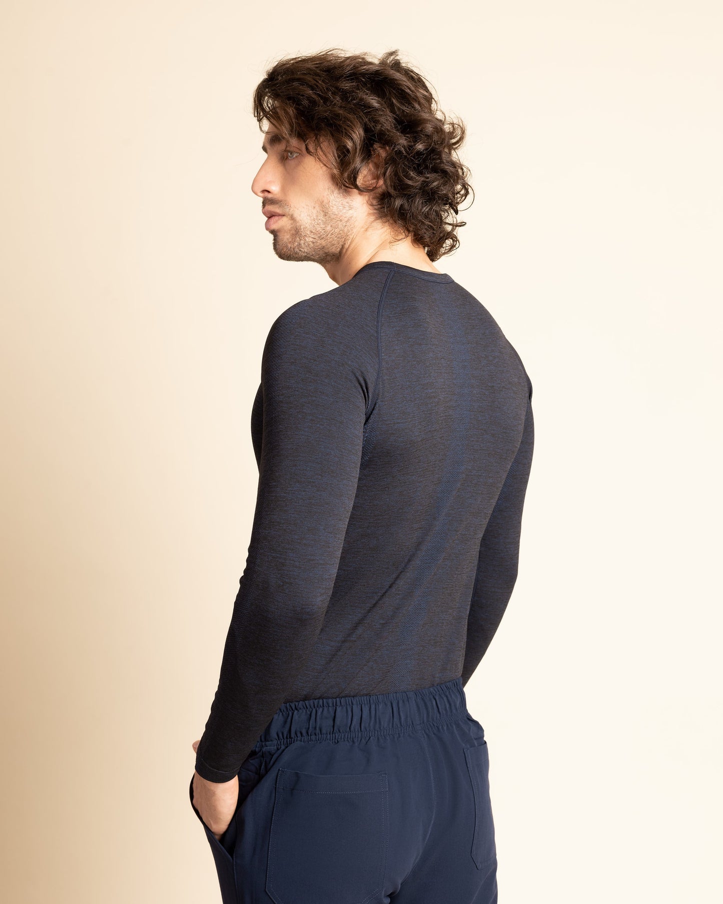 PRIMERA CAPA FLEX TEE HOMBRE MELANGE MARINO