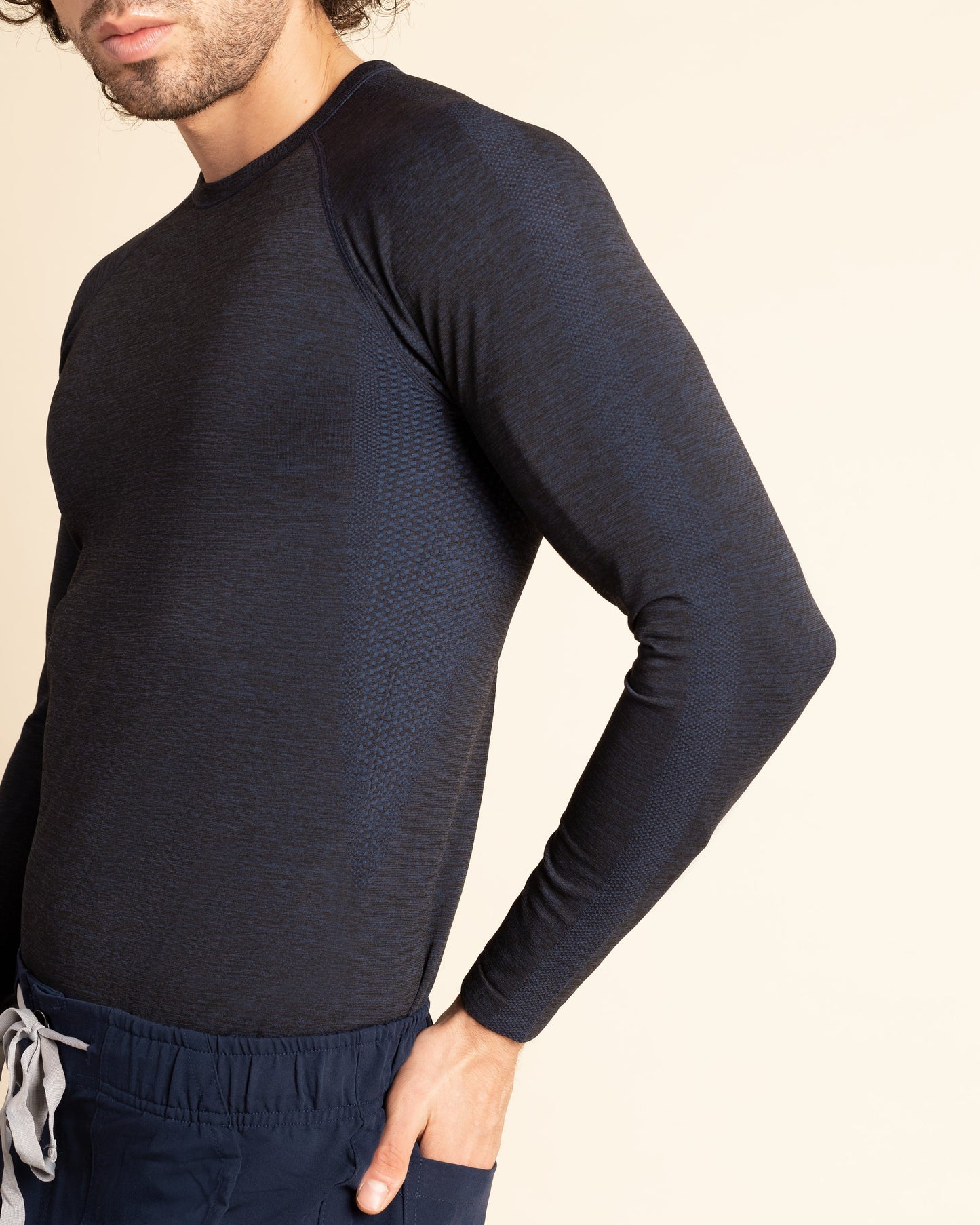 PRIMERA CAPA FLEX TEE HOMBRE MELANGE MARINO