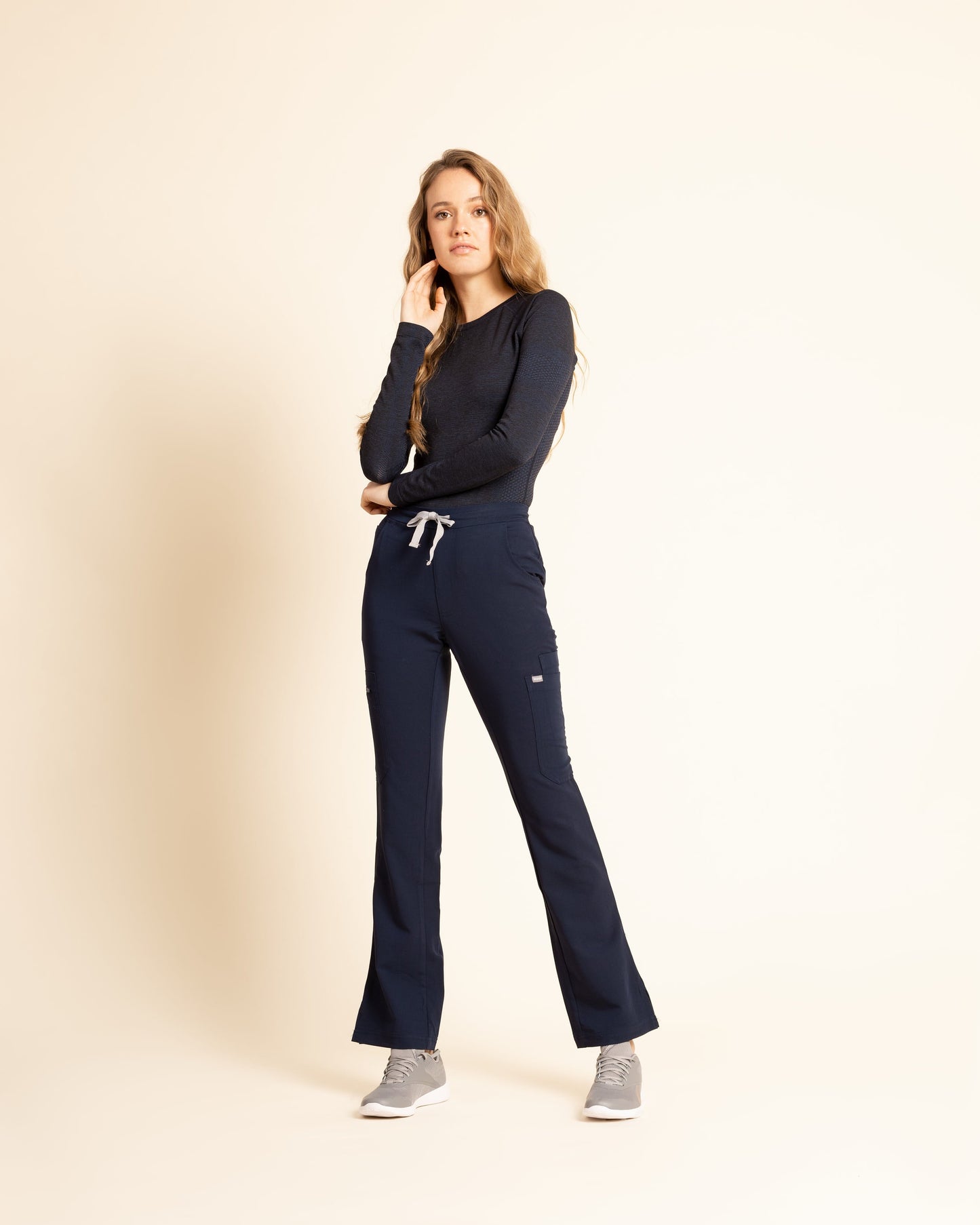 PRIMERA CAPA FLEX TEE MUJER MELANGE MARINO