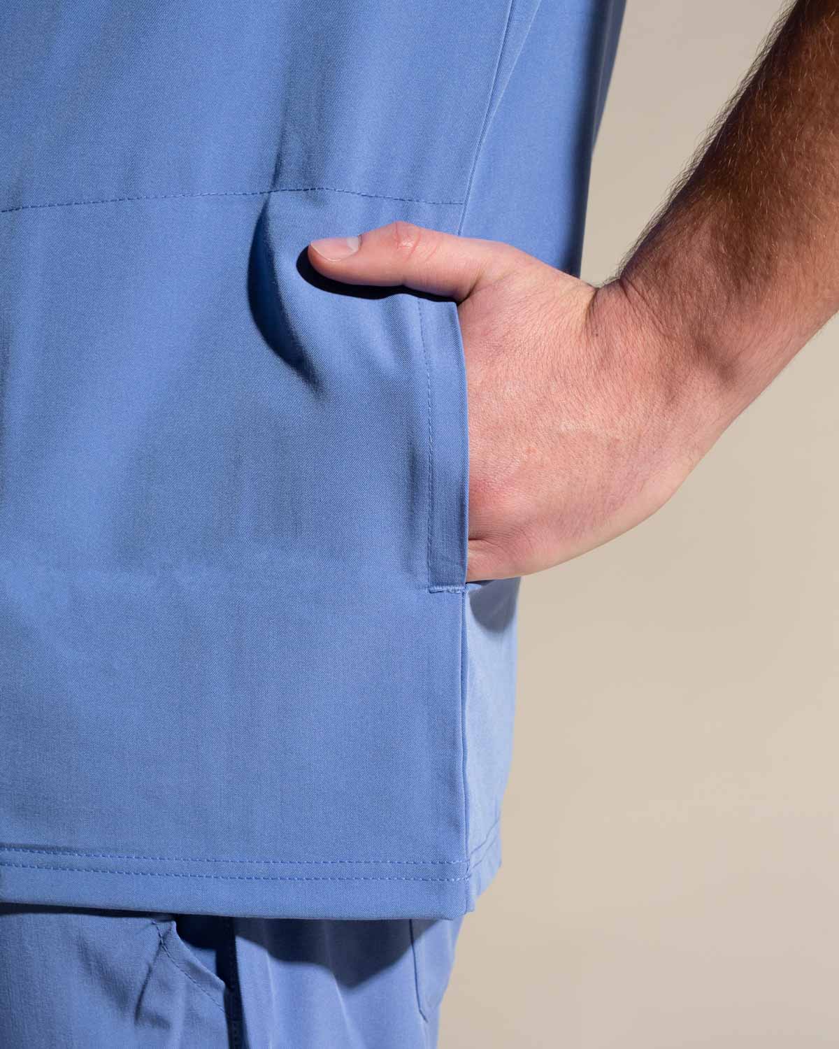 TOP HOMBRE COMFORT CELESTE