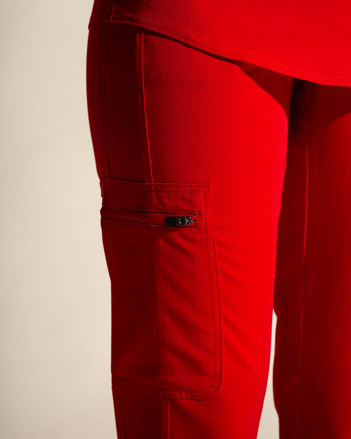PANTALON MUJER COMFORT ROJO