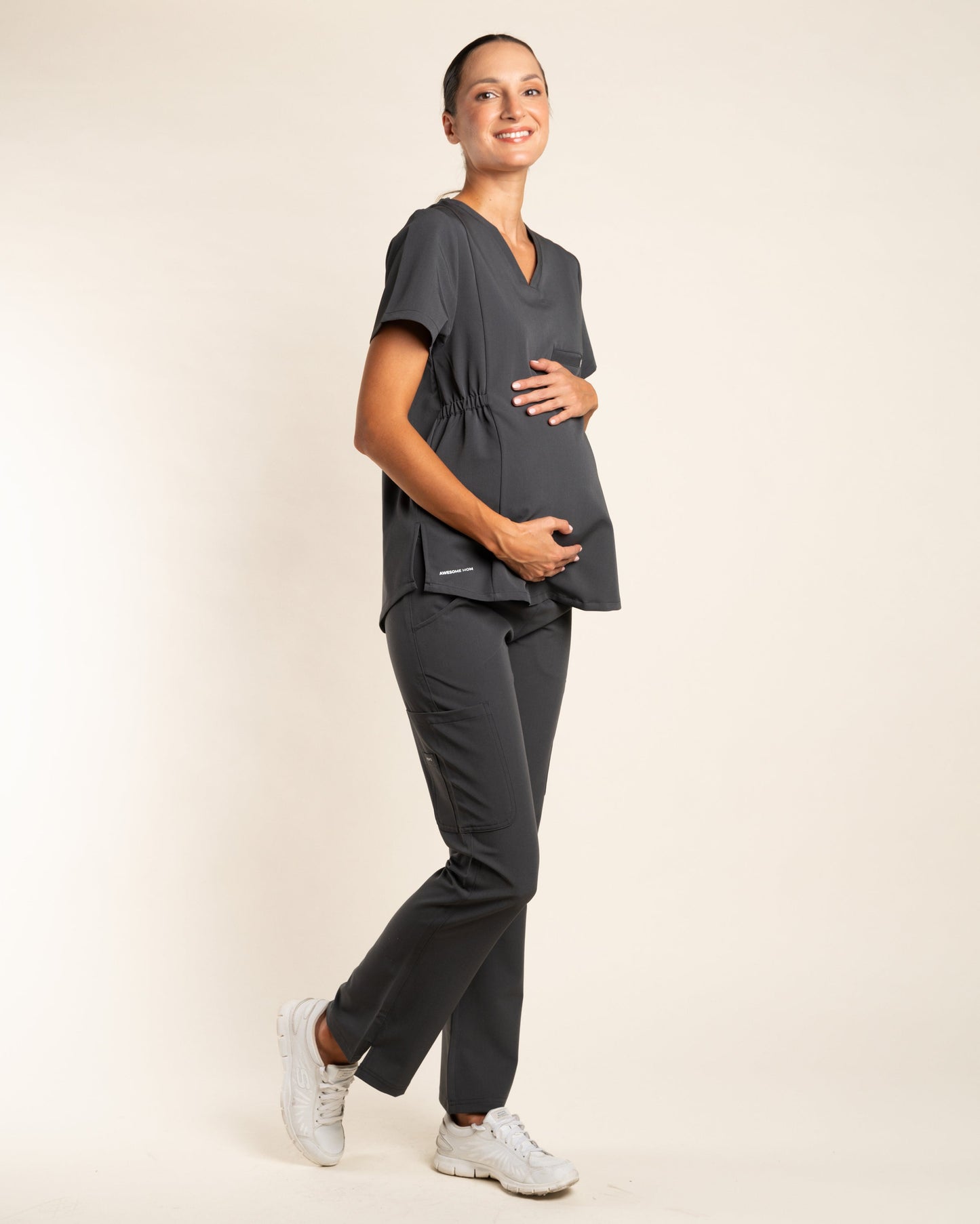 PANTALÓN MUJER MOM'S GRIS