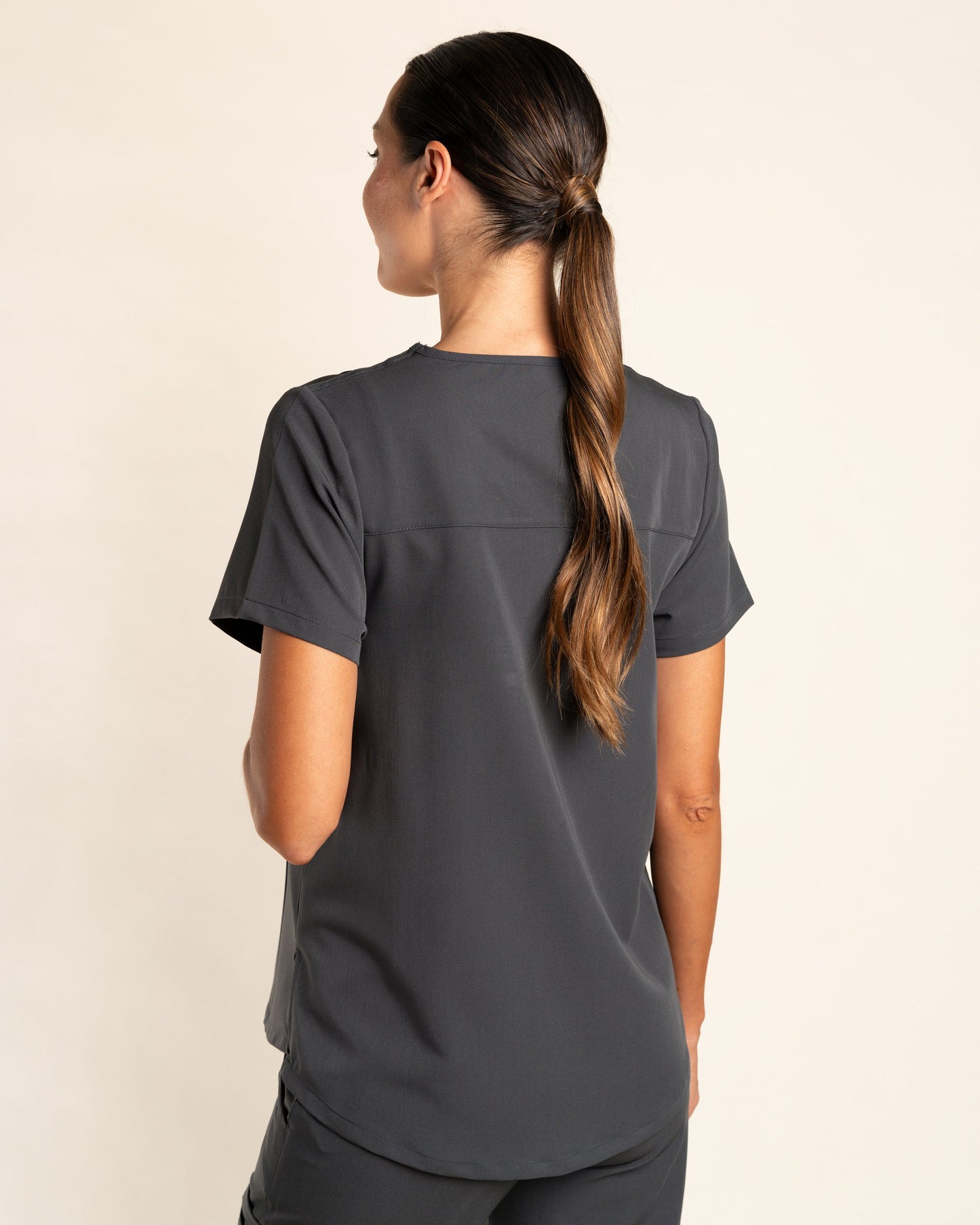 TOP MUJER MOM'S GRIS