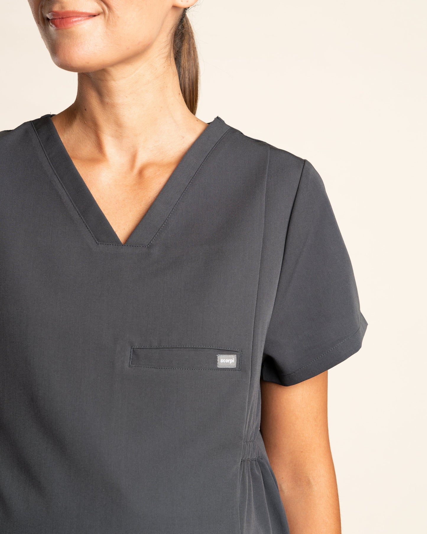TOP MUJER MOM'S GRIS