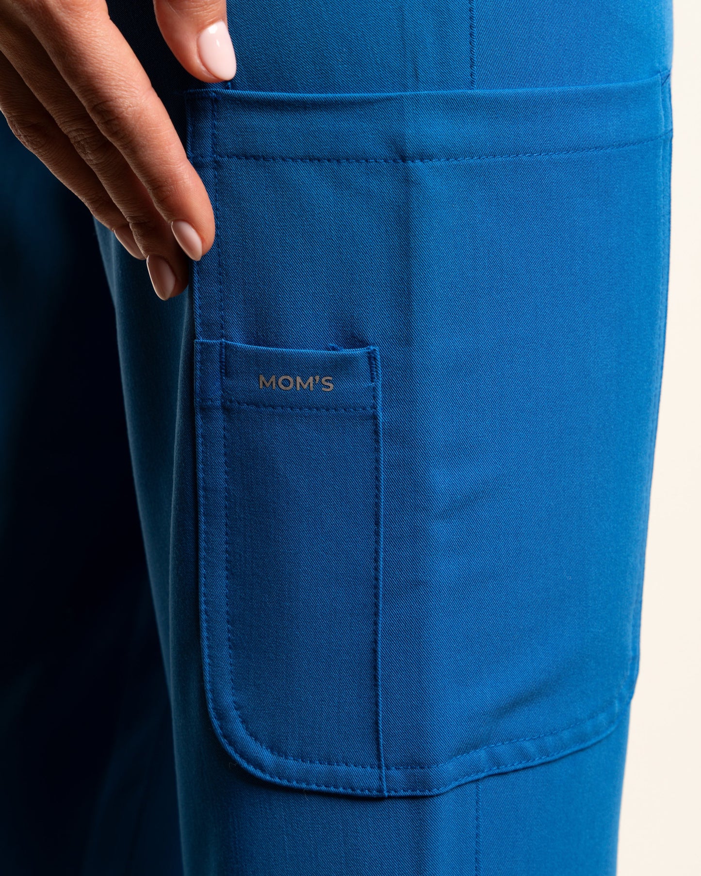 PANTALÓN MUJER MOM'S AZUL REY