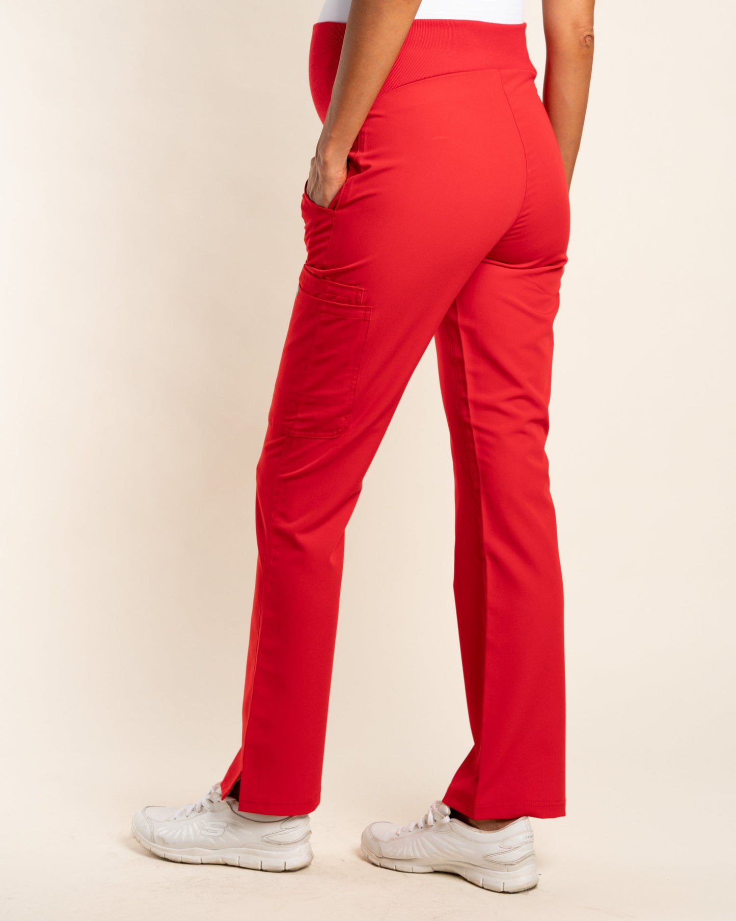 PANTALÓN MUJER MOM'S ROJO
