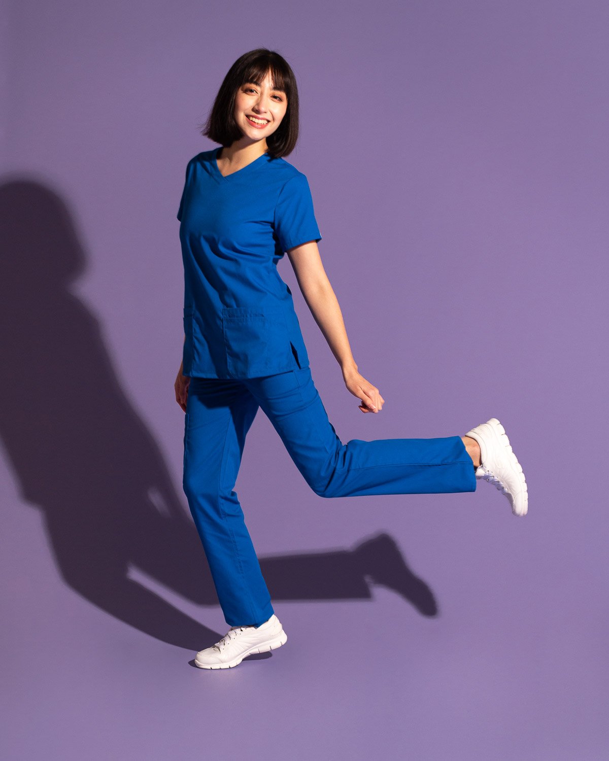PANTALON MUJER BASICS AZUL REY