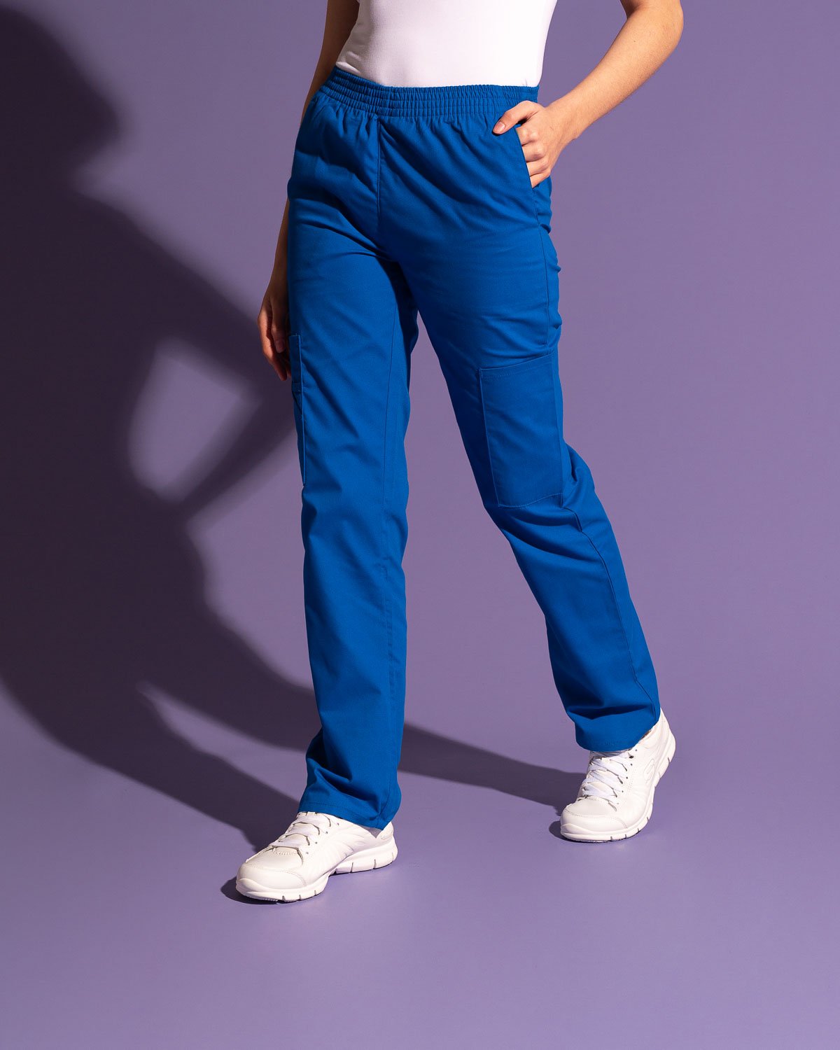 PANTALON MUJER BASICS AZUL REY