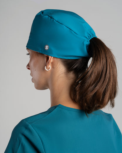 GORRO UNISEX CLÍNICO COLOR BLOCK TEAL BLUE