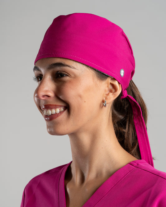 GORRO UNISEX CLÍNICO COLOR BLOCK FUCSIA
