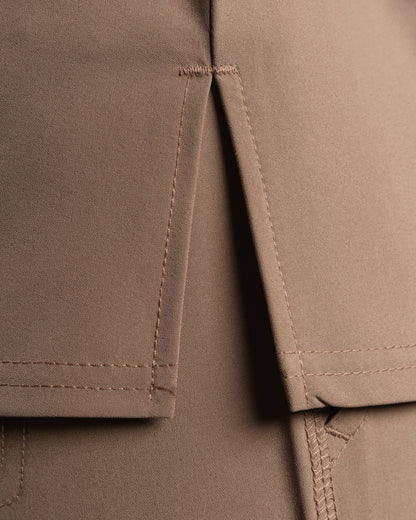 TOP MUJER SPORT STRETCH TAUPE