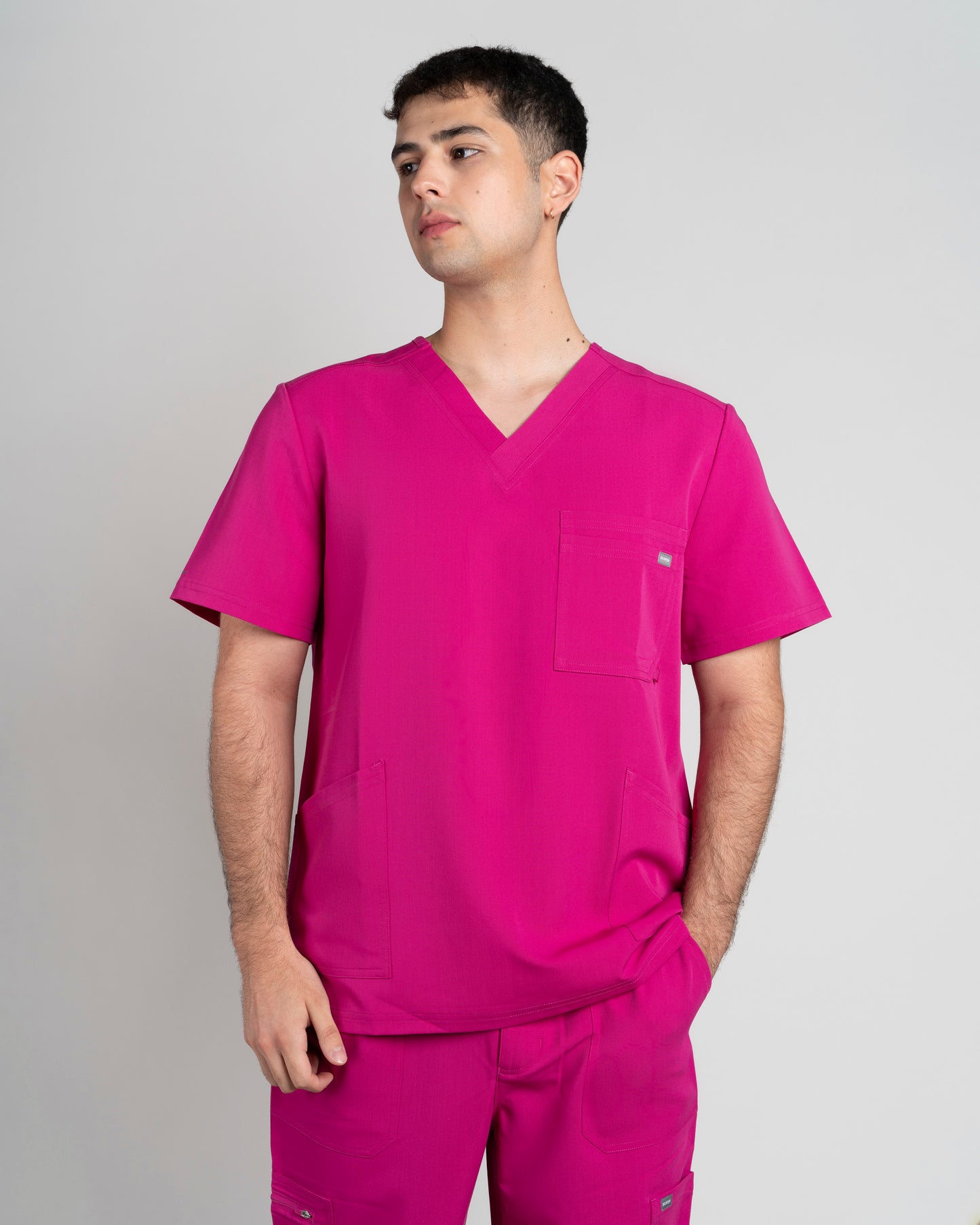 TOP HOMBRE AQUA FUCSIA
