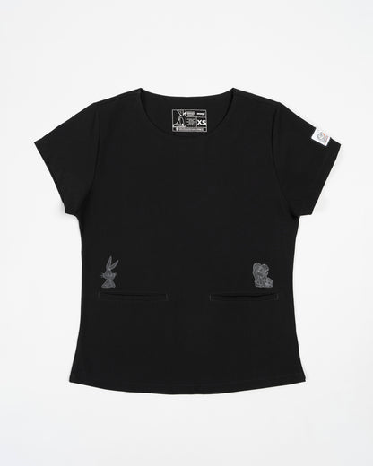 TOP MUJER LOONEY TUNES NEGRO