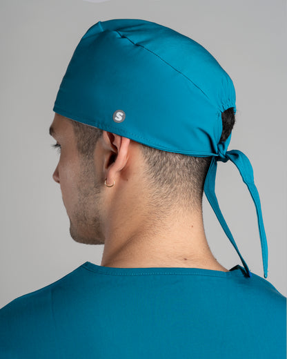 GORRO UNISEX CLÍNICO COLOR BLOCK TEAL BLUE