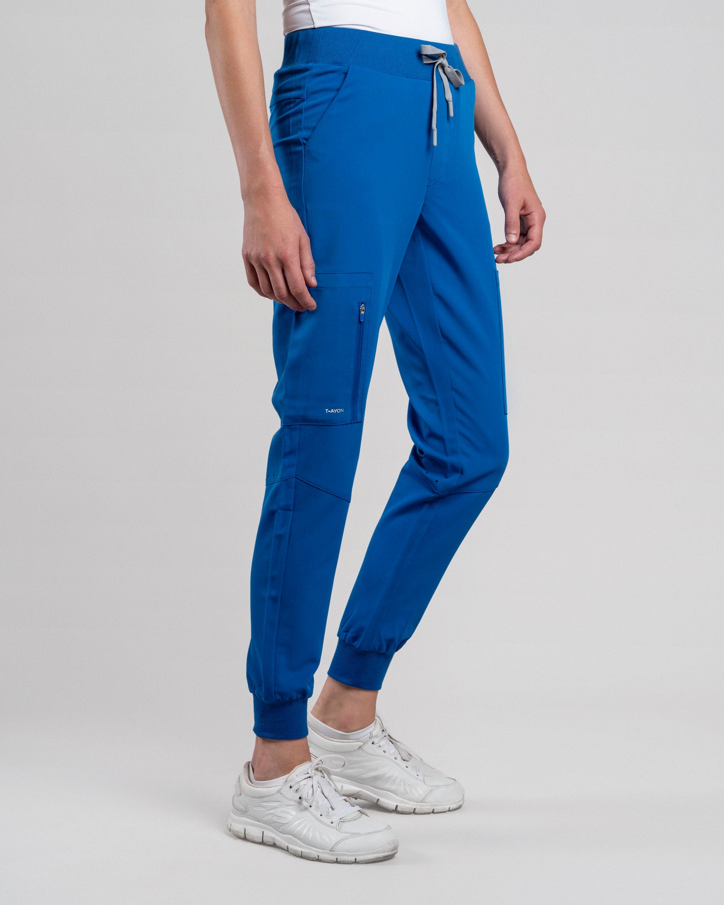 PANTALON MUJER DYNAMIC AZUL REY - PUÑO RIB