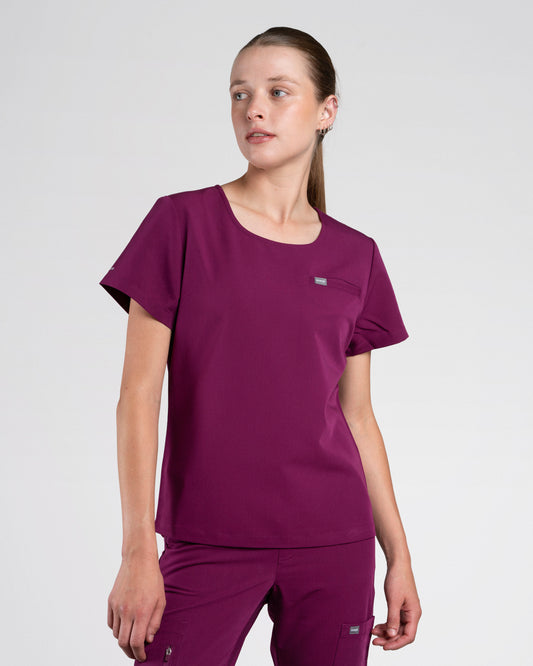 TOP MUJER DYNAMIC BURDEO - CUELLO RIB