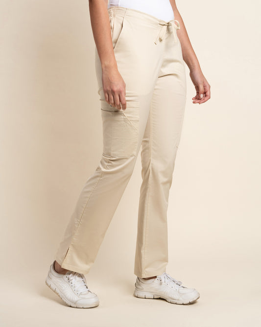 PANTALÓN MUJER WORK BEIGE