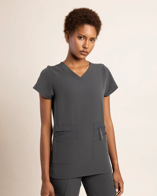 TOP MUJER ADVANCE GRIS