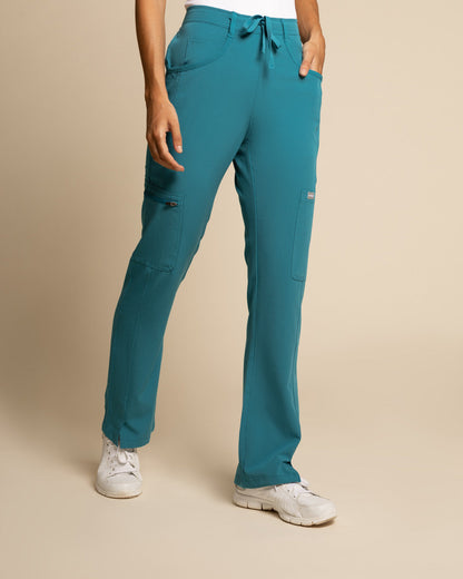 PANTALON MUJER COMFORT TEAL BLUE