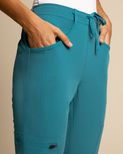 PANTALON MUJER COMFORT TEAL BLUE