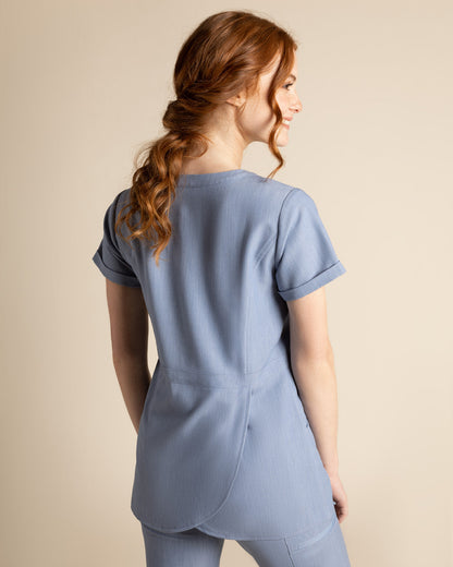 TOP MUJER LIFE MELANGE SKY BLUE