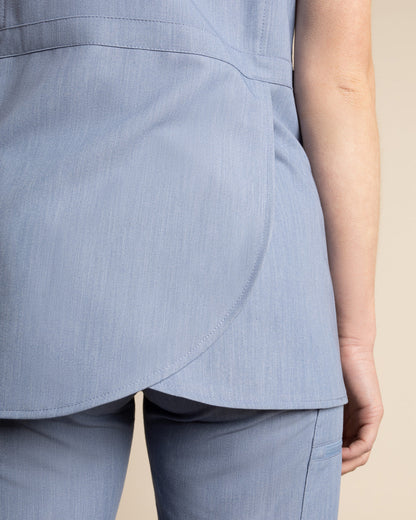 TOP MUJER LIFE MELANGE SKY BLUE