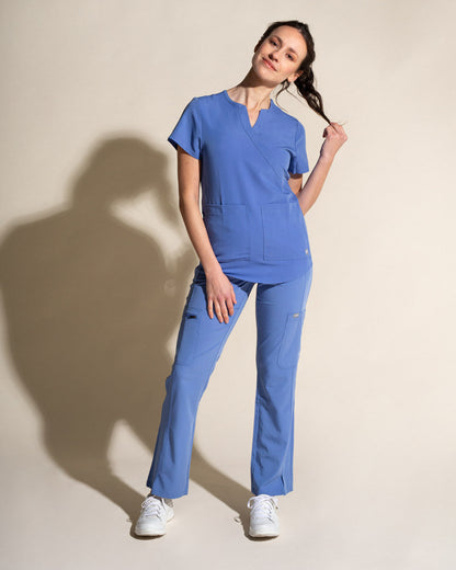 TOP MUJER COMFORT CELESTE