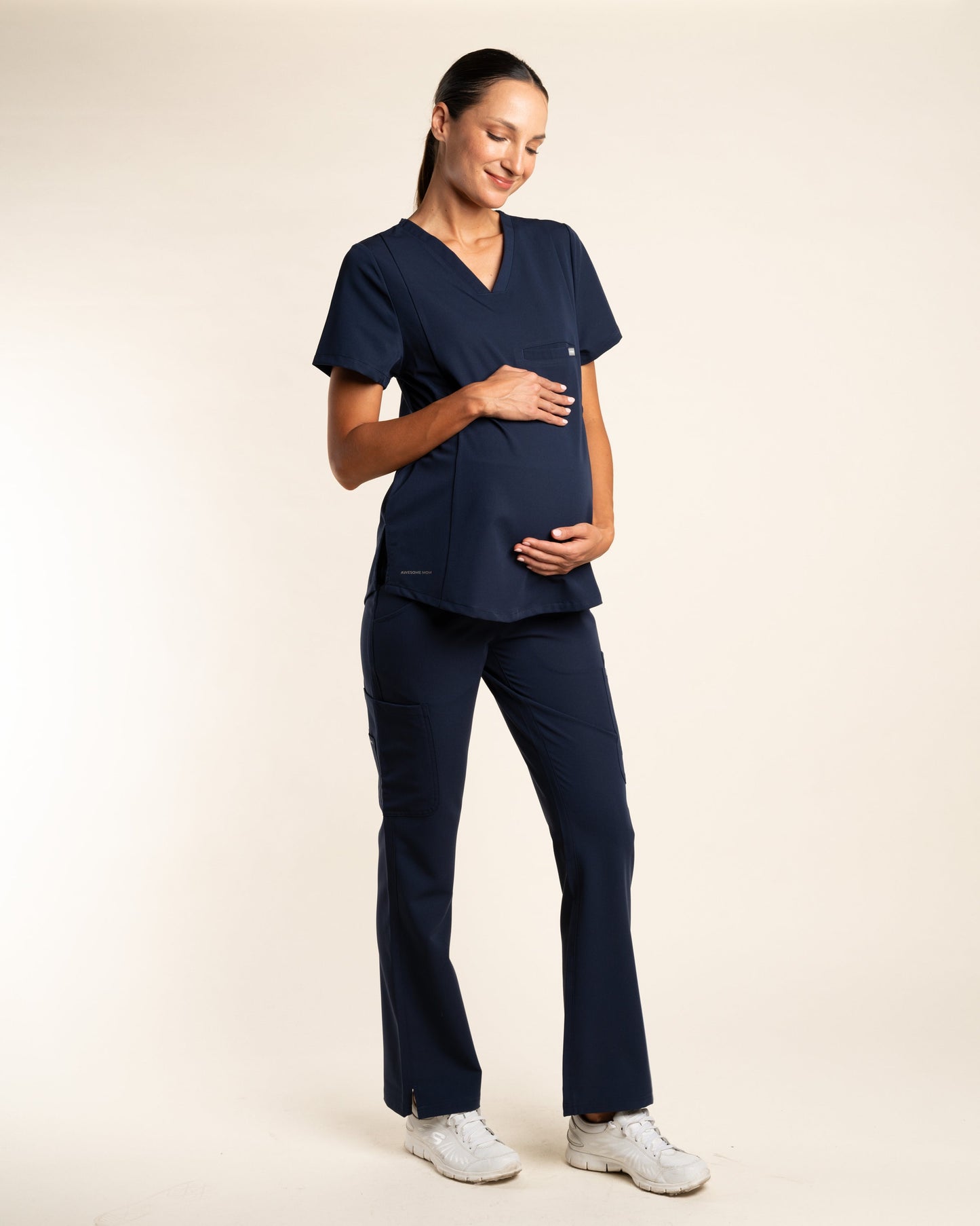 PANTALÓN MUJER MOM'S MARINO