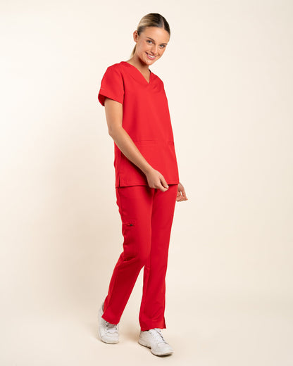 TOP MUJER AQUA ROJO