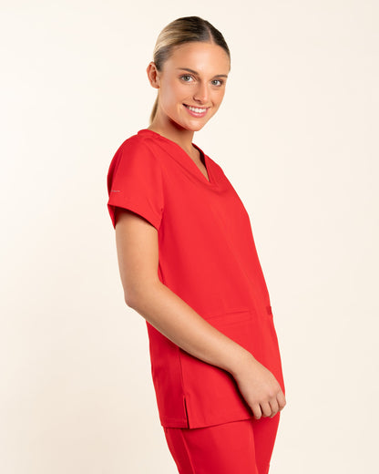 TOP MUJER AQUA ROJO