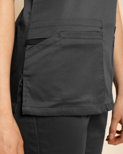 TOP MUJER WORK GRIS