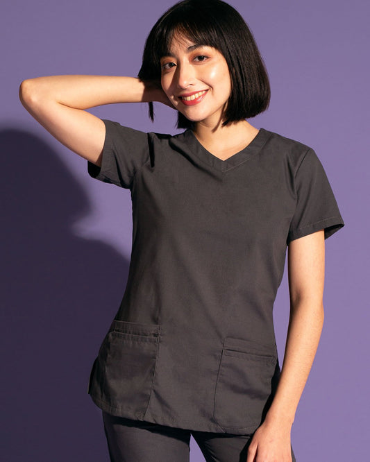 TOP MUJER BASICS GRIS